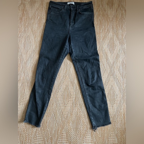 Free People We the Free Women's Black Denim Straight Jeans,Size 29,Great - Picture 1 of 7